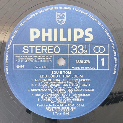 LP/ EDU LOBO E TOM JOBIM / EDU & TOM / エドゥ・ロボ、トム・ジョビン / ブラジル盤 オリジナル ライナー PHILIPS 6328378