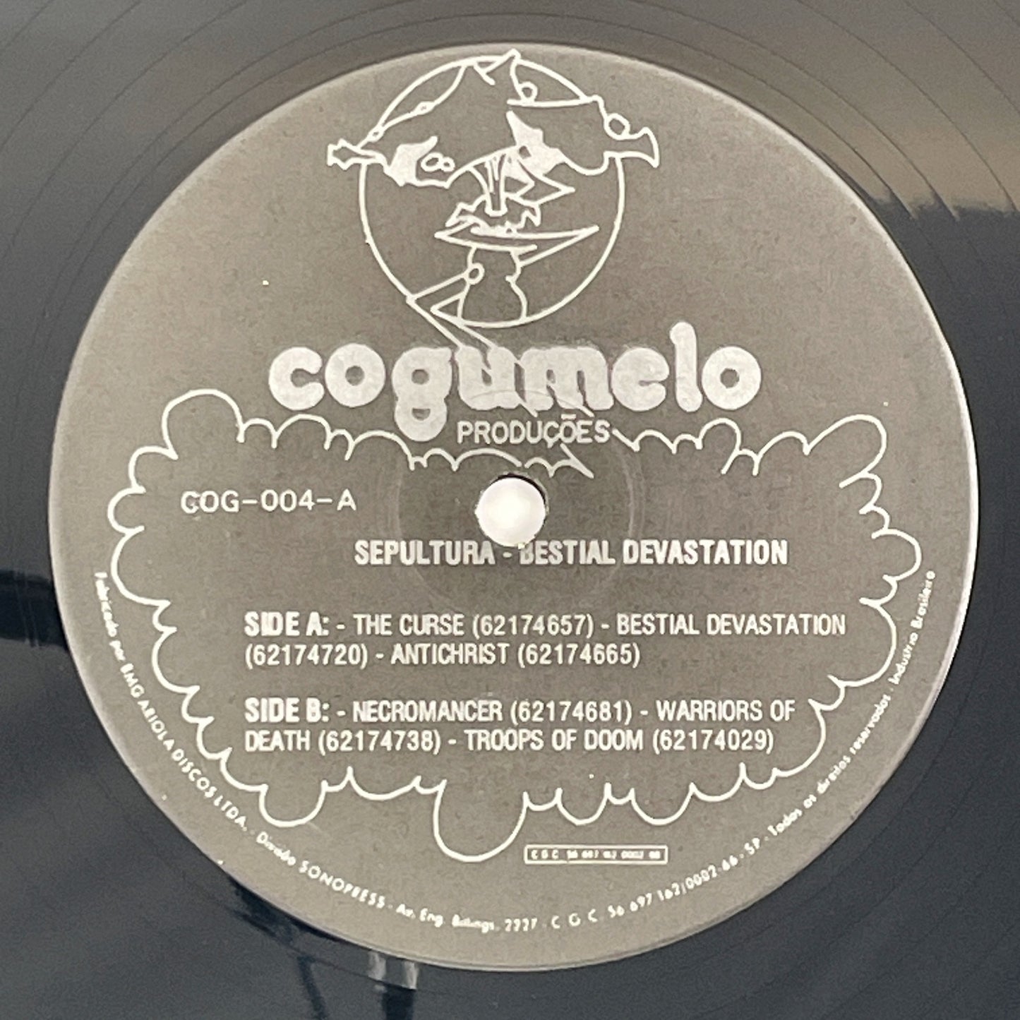 LP/ SEPULTURA / BESTIAL DEVASTATION / セパルトゥラ / ブラジル盤 オリジナル ライナー COGUMELO