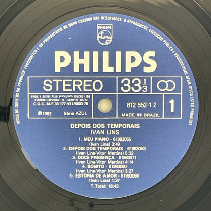 LP/ IVAN LINS / DEPOIS DOS TEMPORAIS / イヴァン・リンス / ブラジル盤 オリジナル ライナー PHILIPS