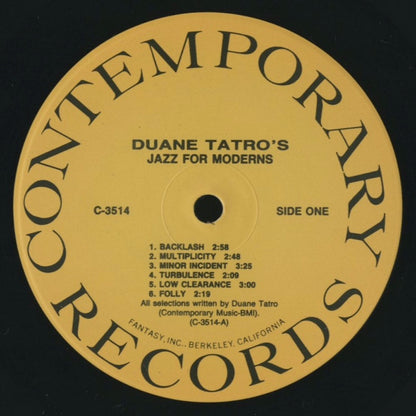 LP/ DUANE TATRO / DUANE TATRO'S JAZZ FOR MODERNS / US盤/直輸入/WAVE JAZZ CLASSICS/COMTEMPORARY/ライナー付き