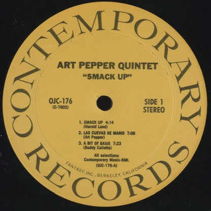 LP/ ART PEPPER / SMACK UP / US盤/OJC/CONTEMPORARY