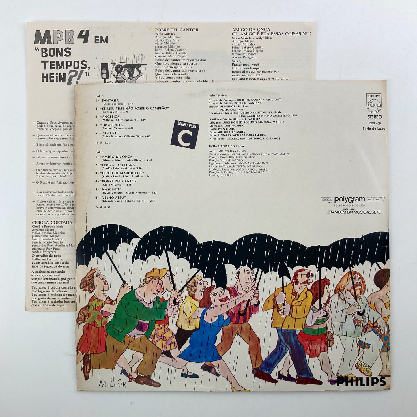 LP/ MPB4 / BONS TEMPOS, HEIN ?! / エミ・ペー・ベー・クアトロ / ブラジル盤 ライナー PHILIPS 6349.409