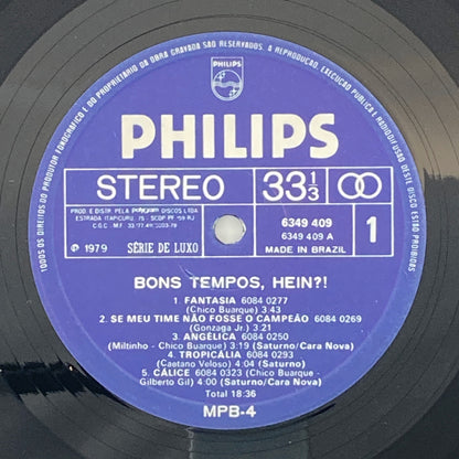 LP/ MPB4 / BONS TEMPOS, HEIN ?! / エミ・ペー・ベー・クアトロ / ブラジル盤 ライナー PHILIPS 6349.409