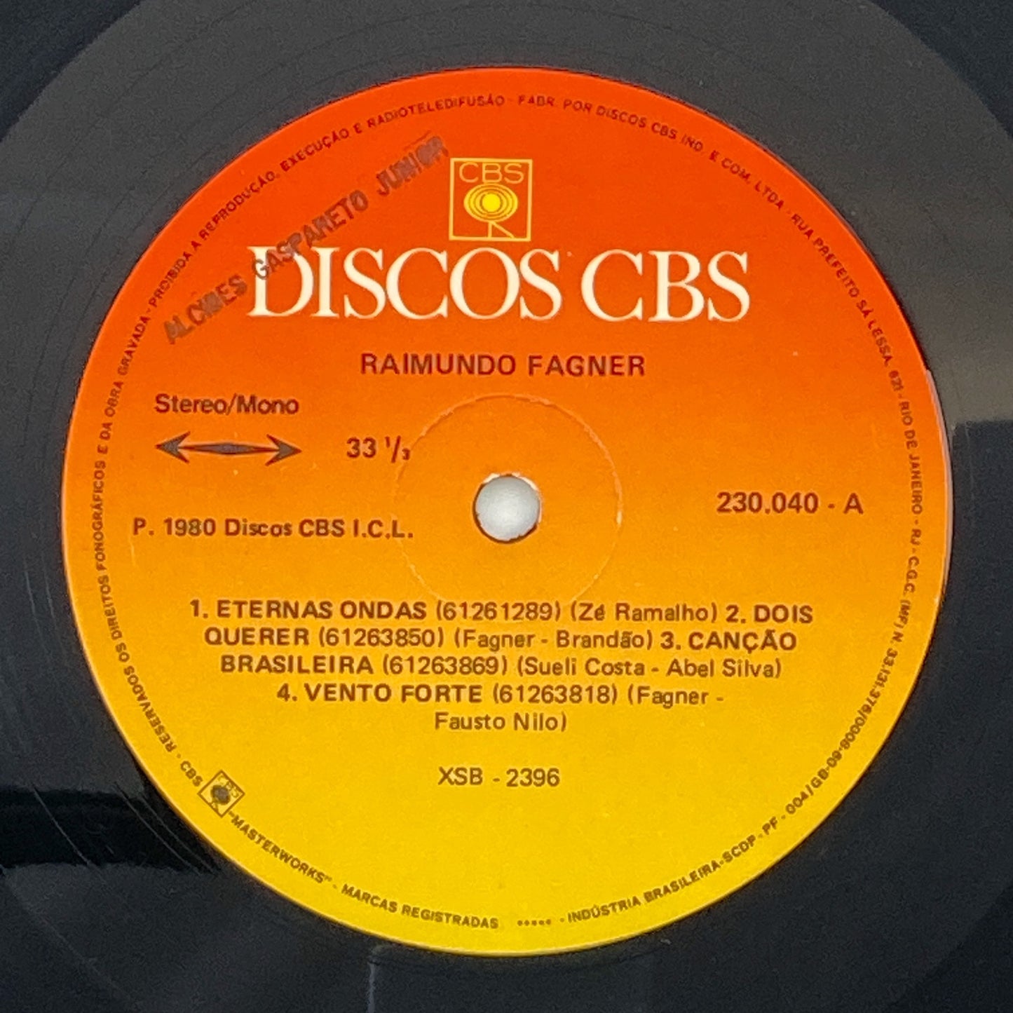 LP/ RAIMUNDO FAGNER / RAIMUNDO FAGNER / ハイムンド・ファギネル / ブラジル盤 ライナー CBS