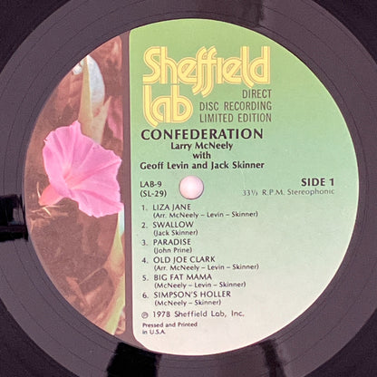 LP/ LARRY MCNEELY / CONFEDERATION / ラリー・マクニーリー / US盤 高音質 日本語ライナー・インサート SHEFFIELD LAB
