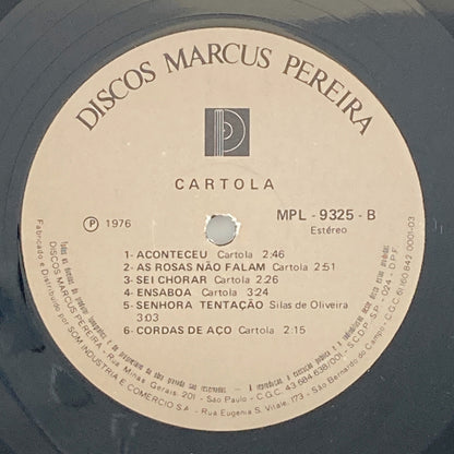 LP/ CARTOLA / CARTOLA / カルトーラ / ブラジル盤 オリジナル、コーティングJK CS DISCOS MARCUS PEREIRA