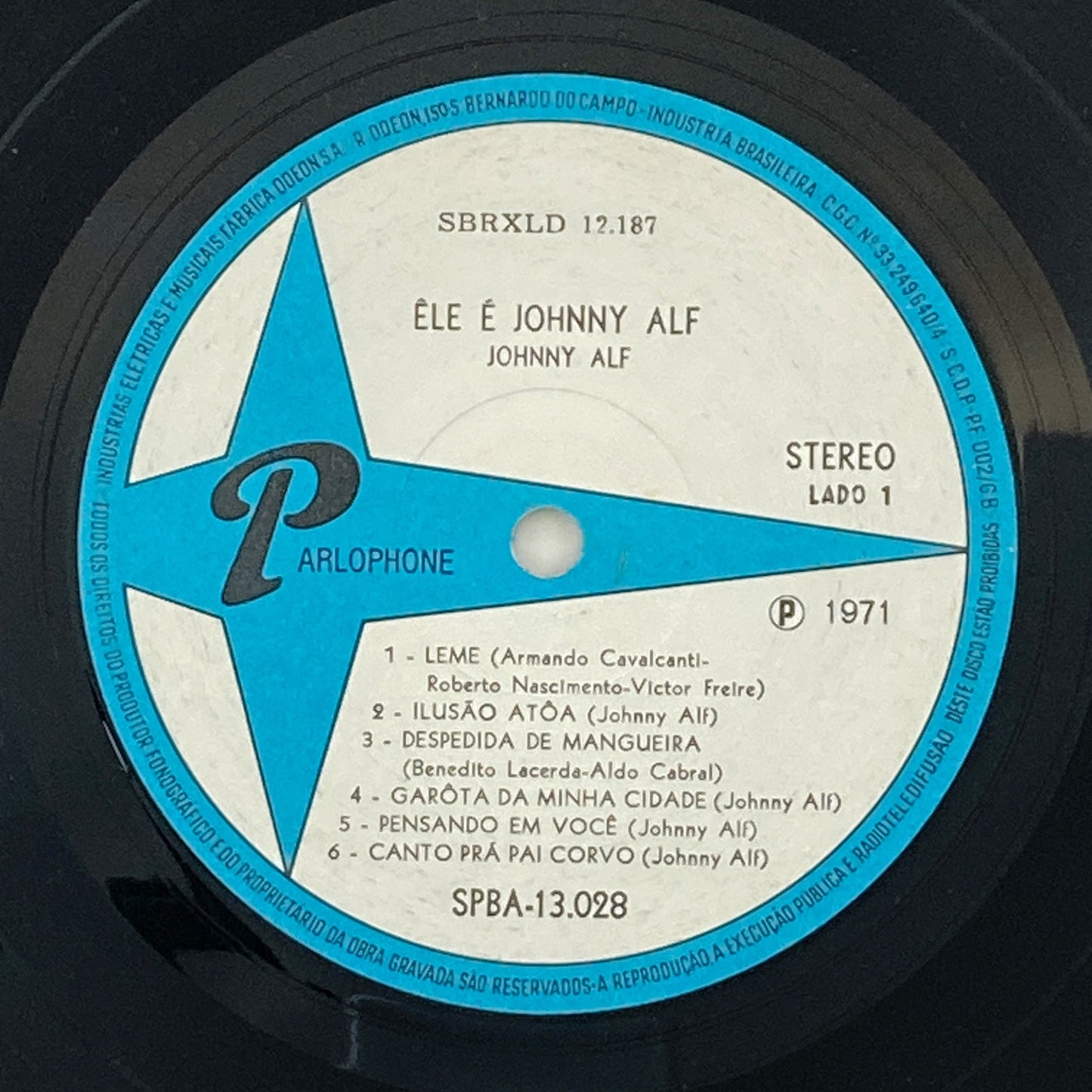 LP/ JOHNNY ALF / ELE E JOHNNY ALF / ジョニー・アルフ / ブラジル盤 オリジナル、ビニールジャケ PARLOPHONE