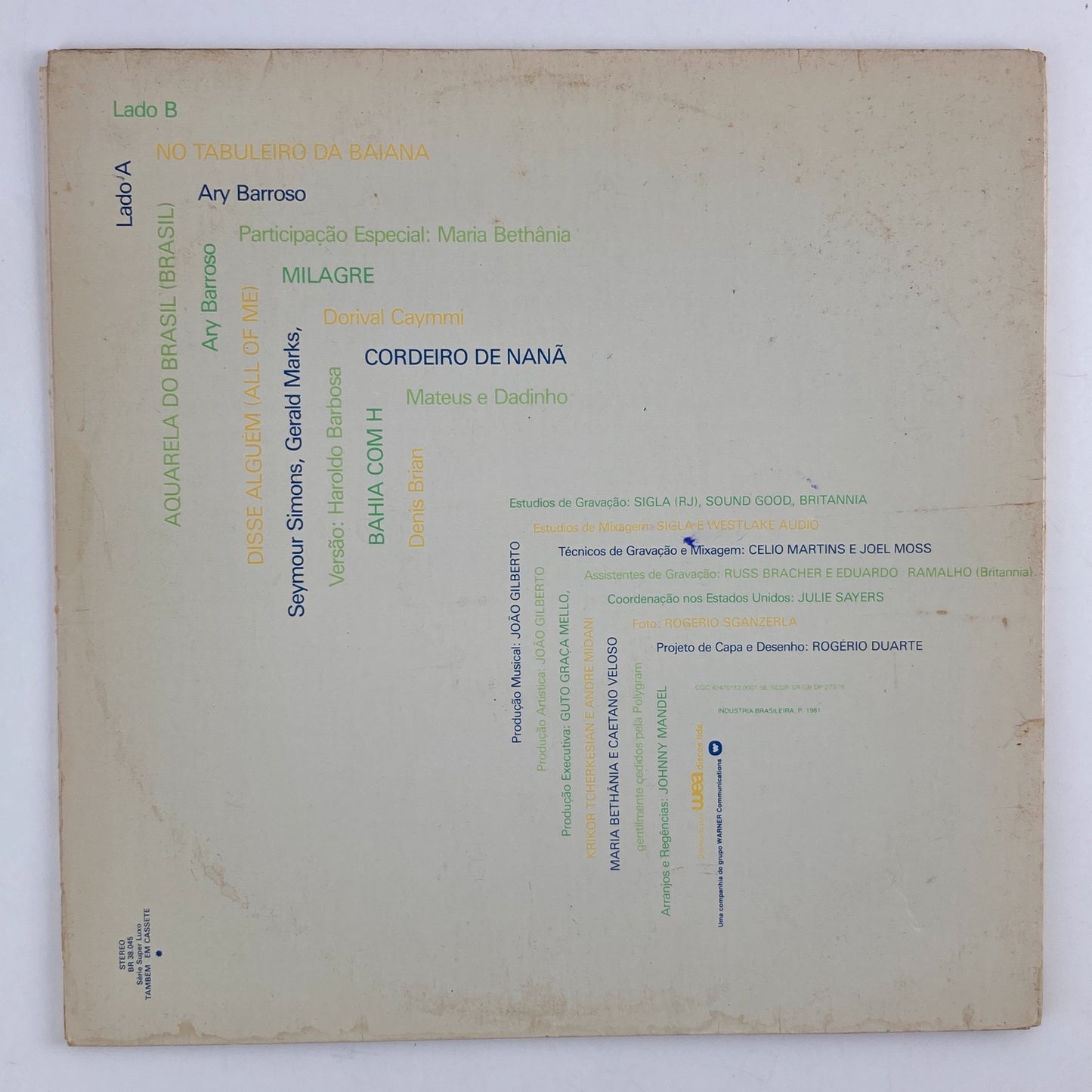 LP/ JOAO GILBERTO / BRASIL / ジョアン・ジルベルト / ブラジル盤 オリジナル インナー WEA BR38.045