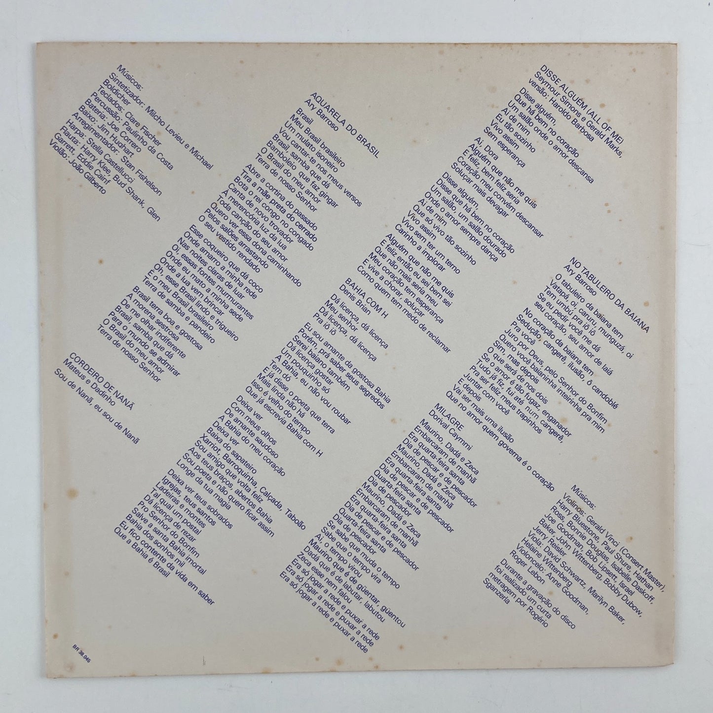 LP/ JOAO GILBERTO / BRASIL / ジョアン・ジルベルト / ブラジル盤 オリジナル インナー WEA BR38.045