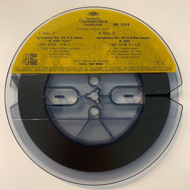 オープンリール/ カール・ベーム / モーツァルト:交響曲第36番「リンツ」、第39番 / 7号 国内盤 4トラック 19cm/s (7 1/2IPS) DGG