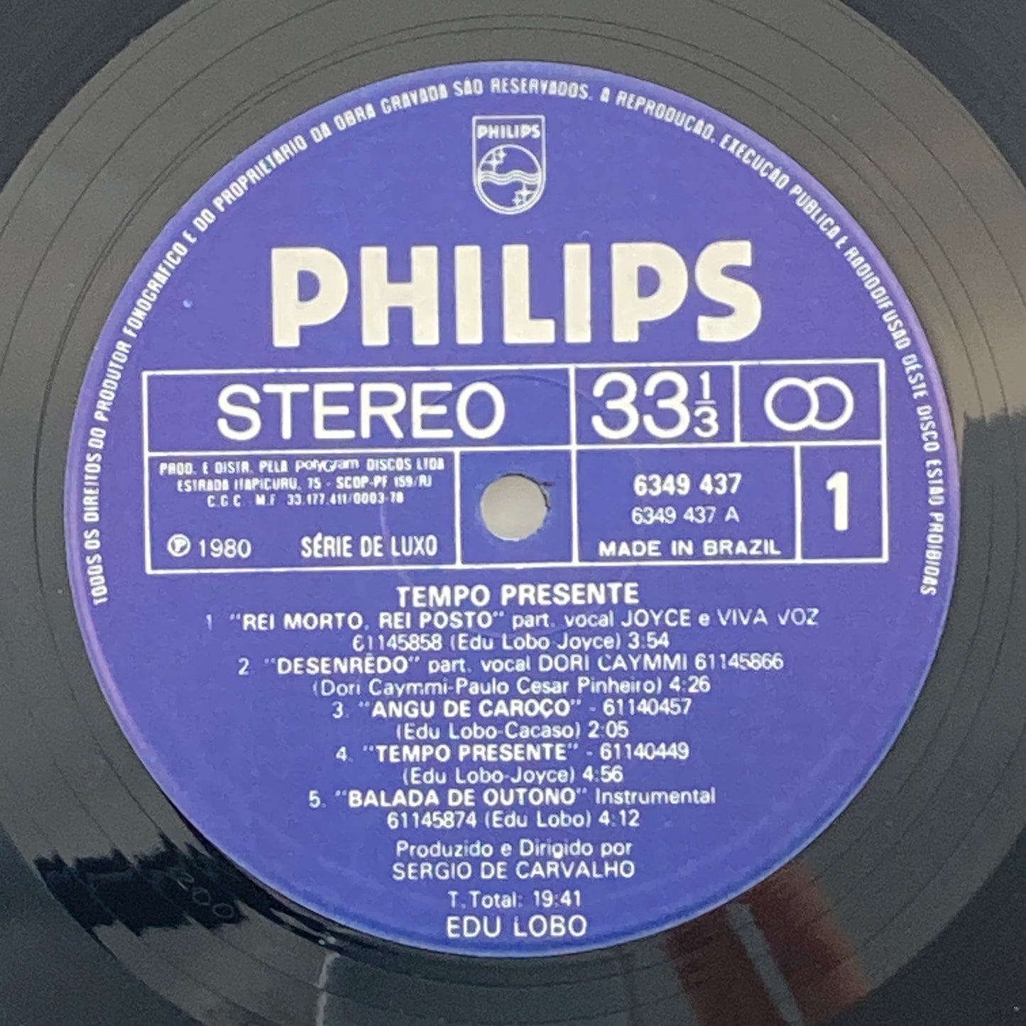 LP/ EDU LOBO / TEMPO PRESENTE / エドゥ・ロボ / ブラジル盤 オリジナル インナー PHILIPS