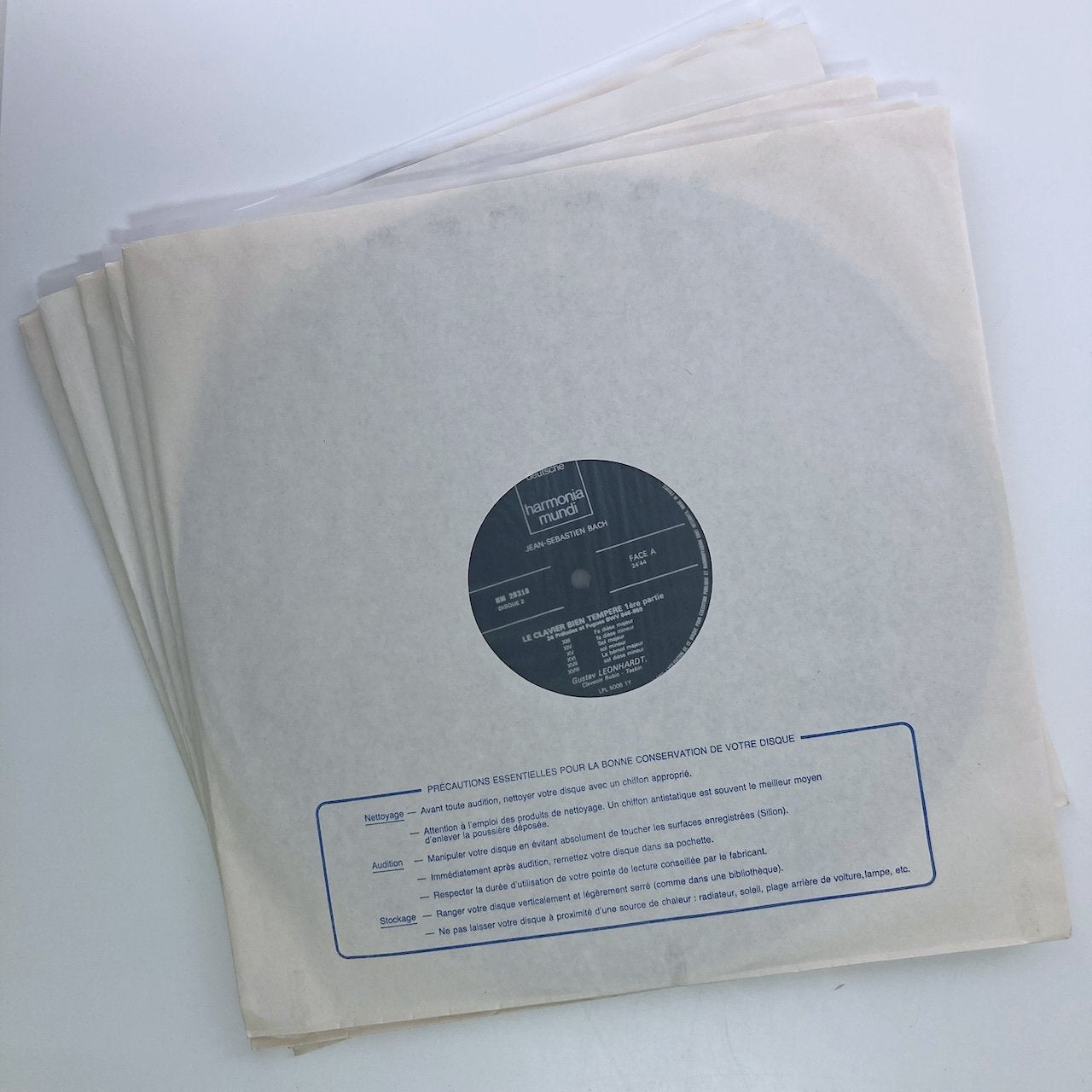 LP/ グスタフ・レオンハルト / バッハ:平均律クラヴィーア曲集 / フランス盤 5枚組 BOX インサート・CS HARMONIA MUNDI HM20309/13