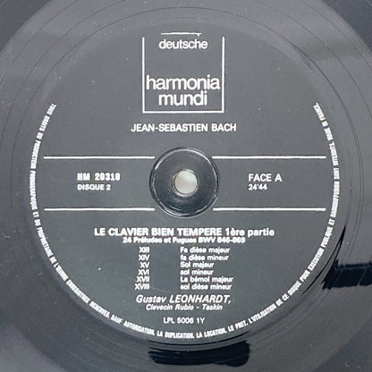 LP/ グスタフ・レオンハルト / バッハ:平均律クラヴィーア曲集 / フランス盤 5枚組 BOX インサート・CS HARMONIA MUNDI HM20309/13
