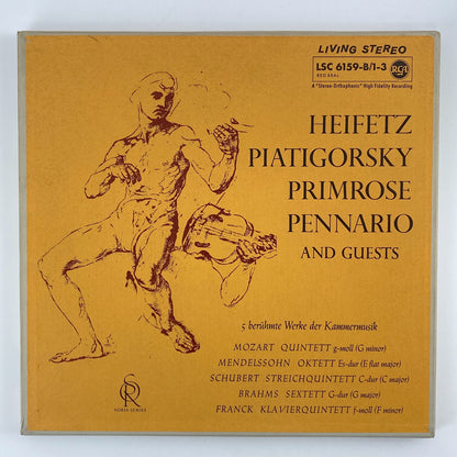 LP/ ヤッシャ・ハイフェッツ / ハイフェッツ、ピアティゴルスキー・コンサート / ドイツ盤 3枚組 BOX ブックレット RCA LSC6159/1-3-B
