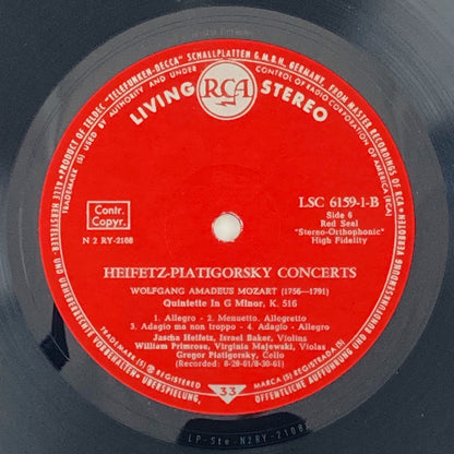 LP/ ヤッシャ・ハイフェッツ / ハイフェッツ、ピアティゴルスキー・コンサート / ドイツ盤 3枚組 BOX ブックレット RCA LSC6159/1-3-B