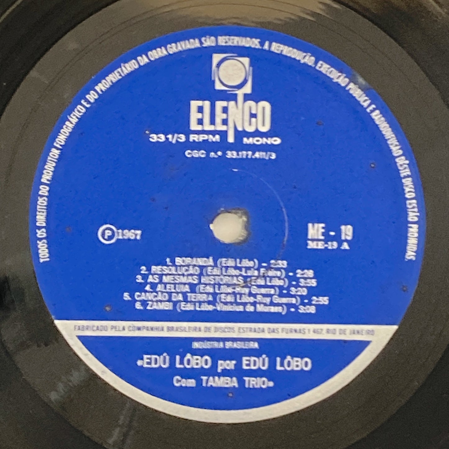 LP/ EDU LOBO / A MUSICA DE EDU LOBO POR EDU LOBO / エドゥ・ロボ / ブラジル盤 2ndプレス ELENCO