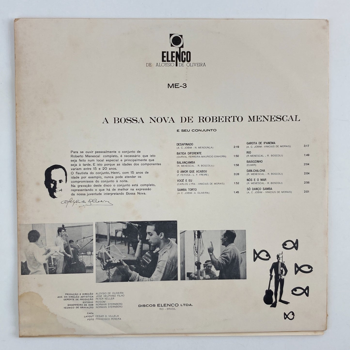 LP/ V.A. / A BOSSA NOVA DE ROBERTO MENESCAL E SEU CONJUNTO / ブラジル盤 オリジナル サンドカバー CS ELENCO