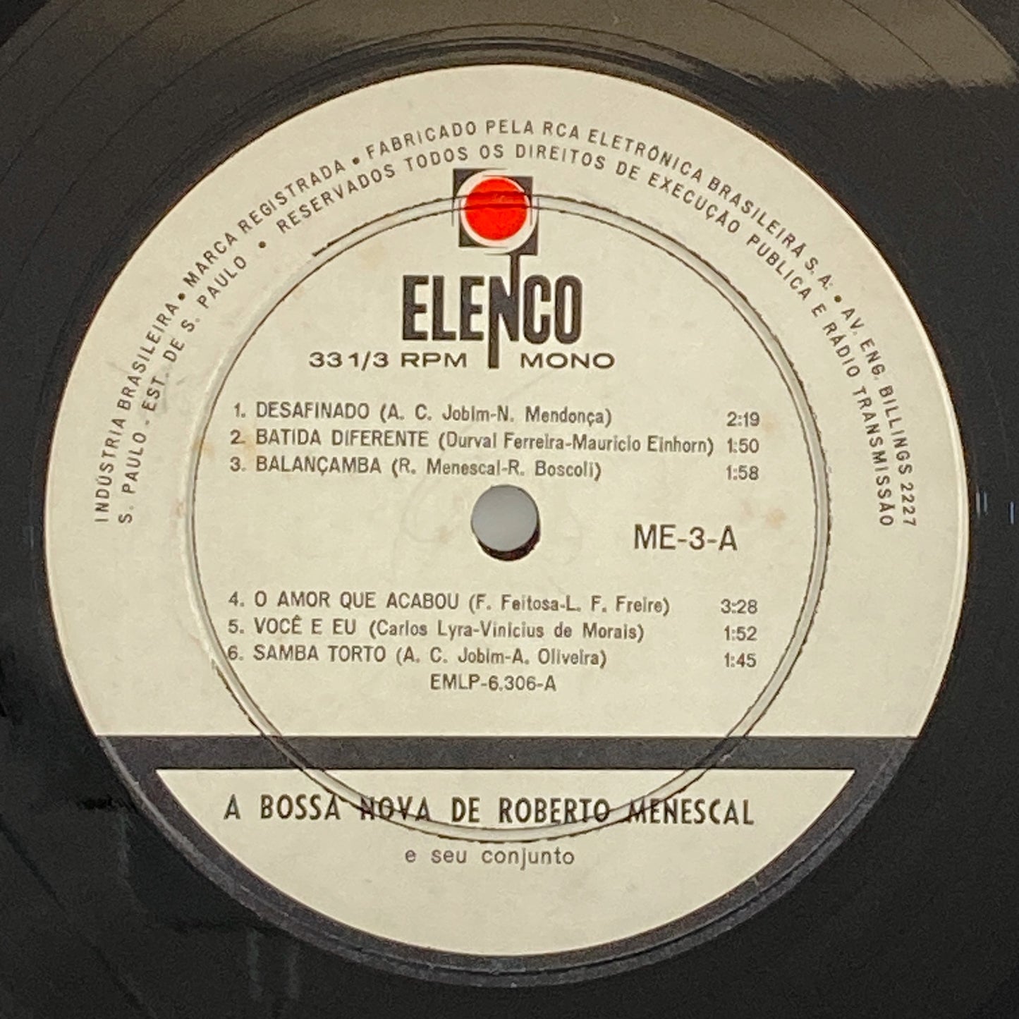 LP/ V.A. / A BOSSA NOVA DE ROBERTO MENESCAL E SEU CONJUNTO / ブラジル盤 オリジナル サンドカバー CS ELENCO