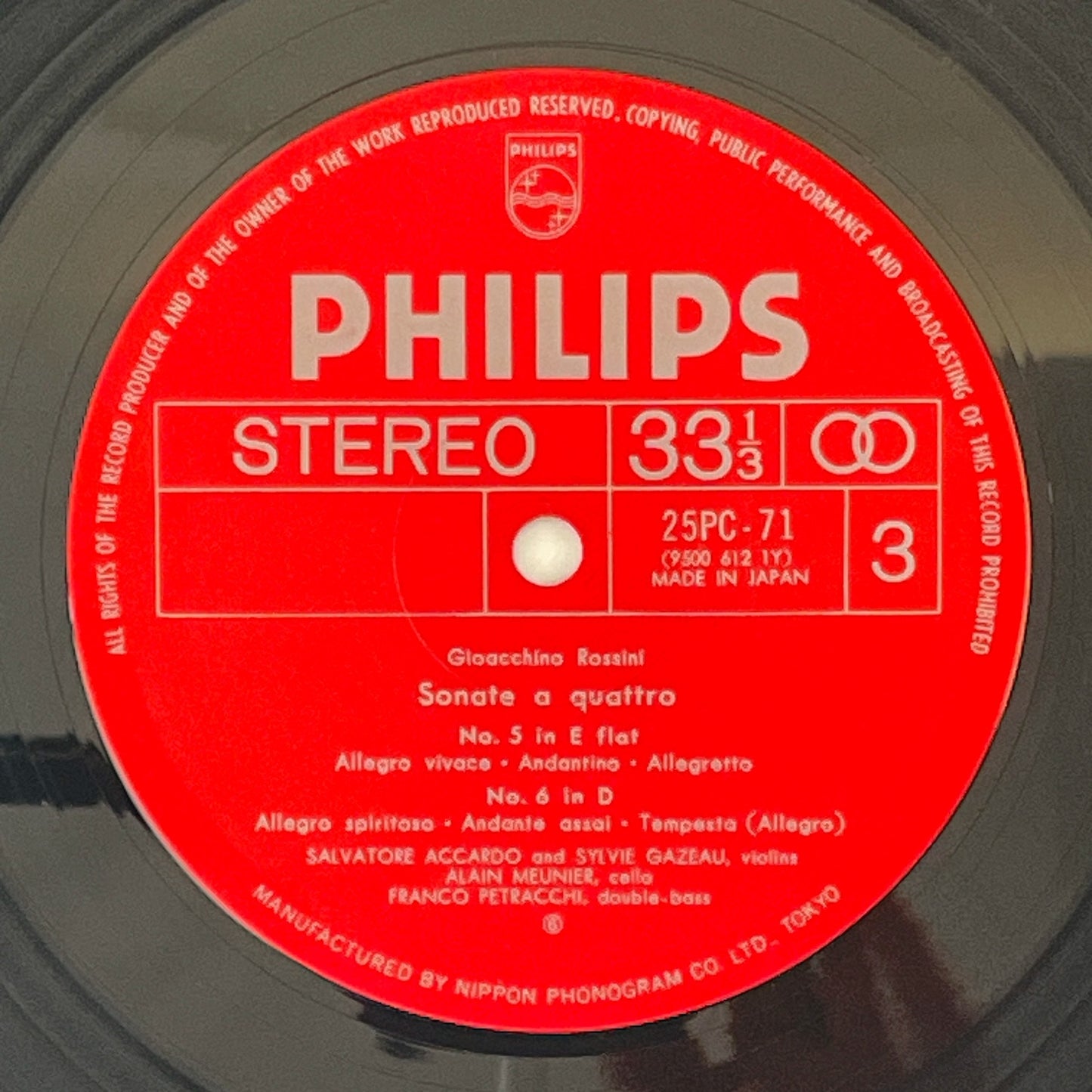 LP/ サルヴァトーレ・アッカルド、シルヴィー・ガゾー / ロッシーニ:弦楽ソナタ / 国内盤 2枚組 帯 PHILIPS 25PC-70~71