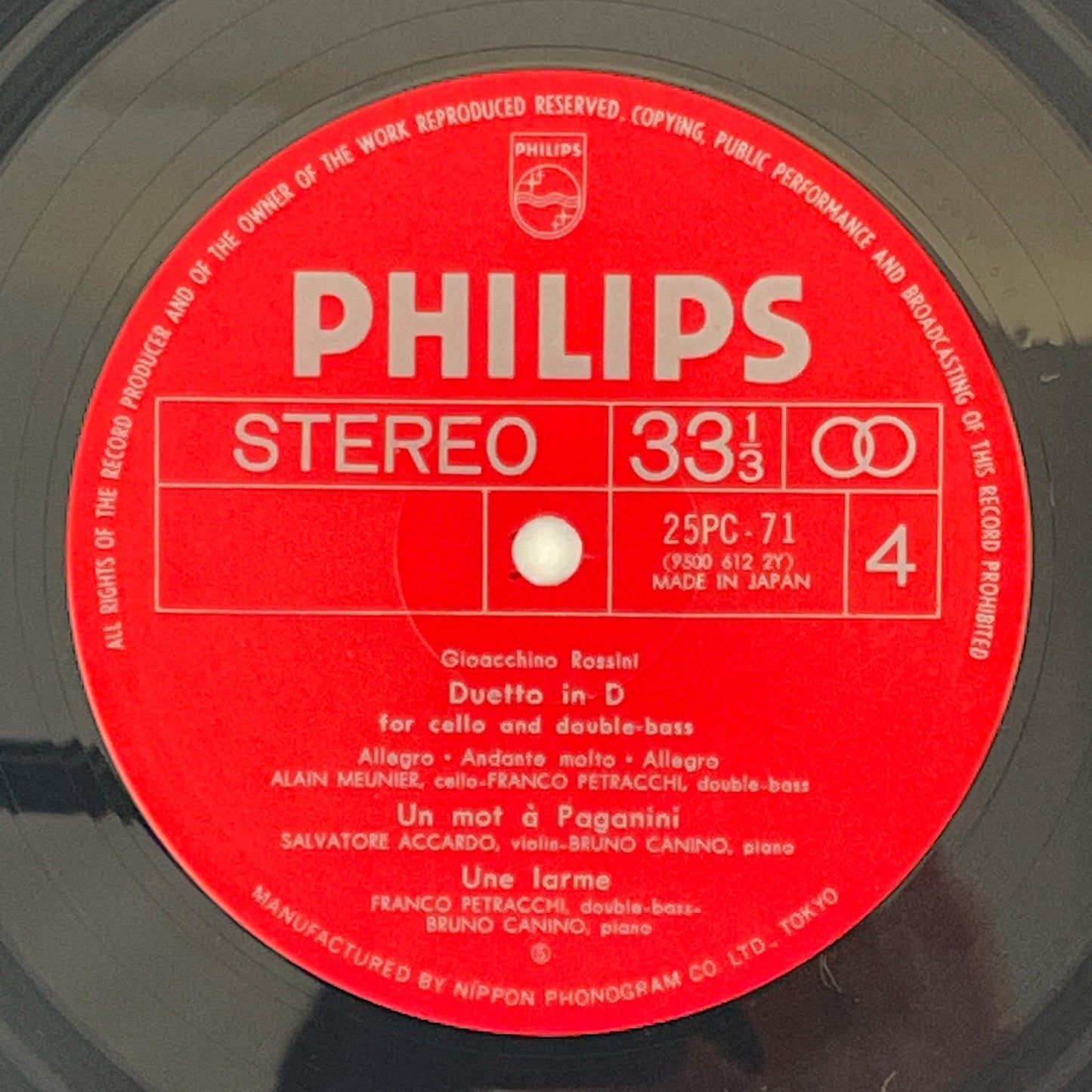 LP/ サルヴァトーレ・アッカルド、シルヴィー・ガゾー / ロッシーニ:弦楽ソナタ / 国内盤 2枚組 帯 PHILIPS 25PC-70~71