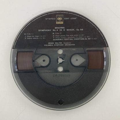 オープンリールテープ/ ブルーノ・ワルター / ブラームス:交響曲第4番 / 7号 国内盤 4トラック 19cm/s (7 1/2IPS) CBS SONY