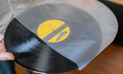レコードクリーニングサービス 超音波洗浄 + 盤保存用 丸底内袋厚めタイプ付き納品