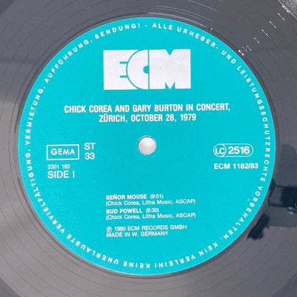 LP/ CHICK COREA、GARY BURTON / IN CONCERT, ZURICH, OCTOBER 28, 1979 / ドイツ盤 オリジナル 2枚組 ECM ECM1182/83