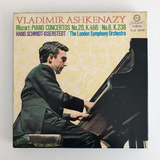 オープンリールテープ  ウラディーミル・アシュケナージ / モーツァルト:ピアノ協奏曲第20番、第6番 7号 19cm/s (7 1/2IPS) 4トラック 日本製 ライナー(シミ)付