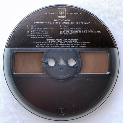 オープンリール/ レナード・バーンスタイン / ベートーヴェン：交響曲第9番「合唱付き」 / 国内盤 7号 4トラック 19cm/s (7 1/2IPS) ライナー CBS SONY SONT-32003