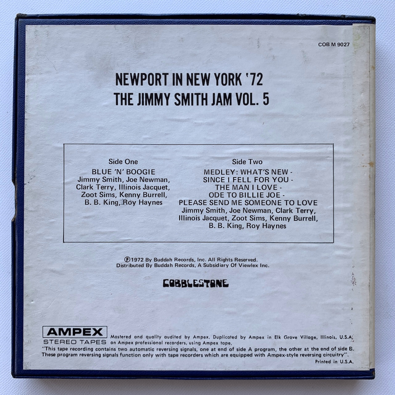 オープンリール/ V.A.(JIMMY SMITH) / NEWPORT IN NEW YORK ’72 / US盤 7号 4トラック 19cm/s (7 1/2IPS) AMPEX COBM9027