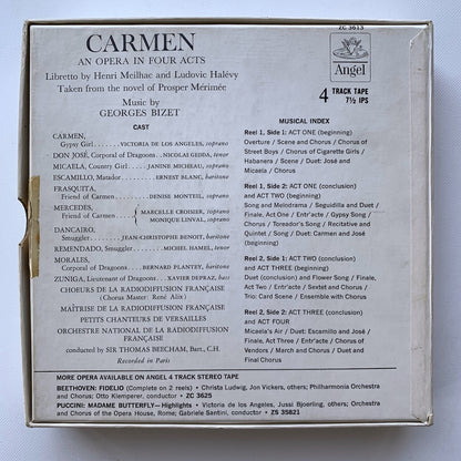 オープンリール/ トーマス・ビーチャム / ビゼー：カルメン / US盤 2本組 7号 4トラック 19cm/s (7 1/2IPS) インサート ANGEL ZC3613