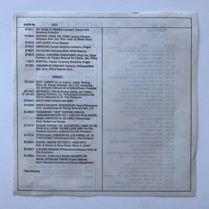 オープンリール/ トーマス・ビーチャム / ビゼー：カルメン / US盤 2本組 7号 4トラック 19cm/s (7 1/2IPS) インサート ANGEL ZC3613
