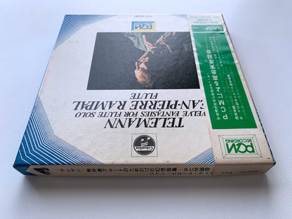 オープンリール/ ランパル / テレマン：無伴奏フルートのための12の幻想曲集 / 国内盤 7号 4トラック 19cm/s (7 1/2IPS) 帯・ライナー COLUMBIA 7TS-7028N