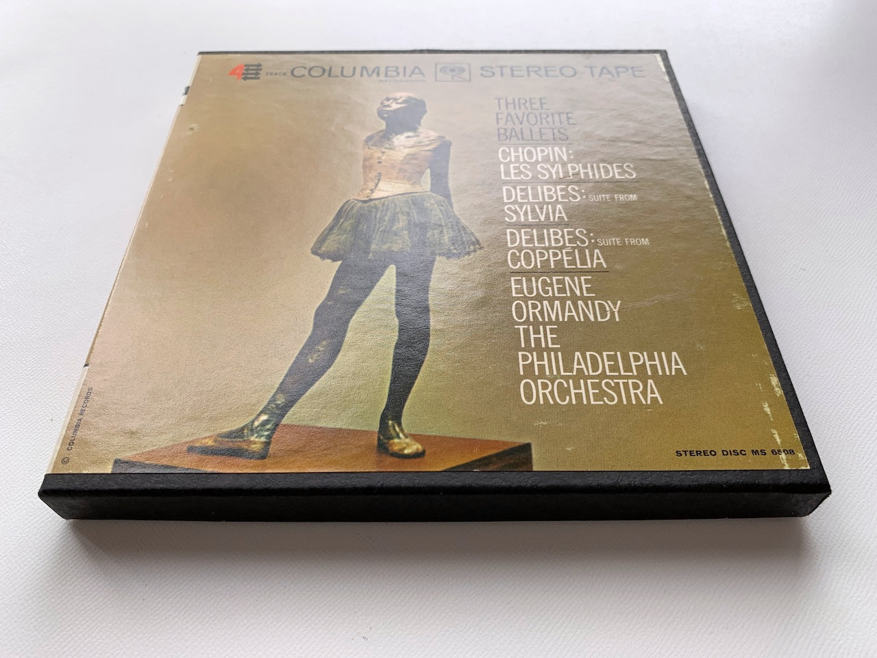 オープンリール/ ユージン・オーマンディ / ショパン:バレエ音楽「レ・シルフィード」他 / US盤 7号 4トラック 19cm/s (7 1/2IPS) インサート COLUMBIA MQ595