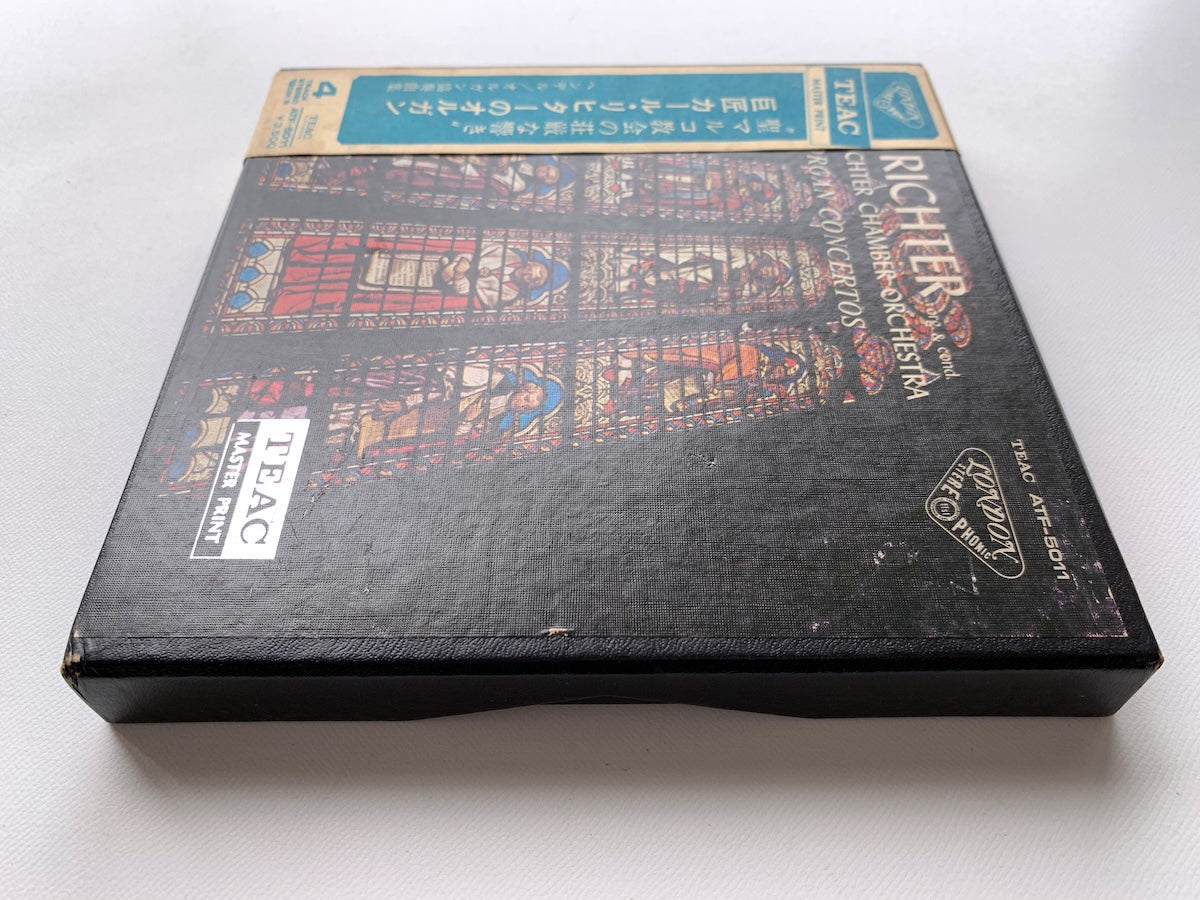 オープンリール/ カール・リヒター / ヘンデル:オルガン協奏曲集 / 国内盤 7号 4トラック 19cm/s (7 1/2IPS) 帯・ライナー LONDON ATF-5011