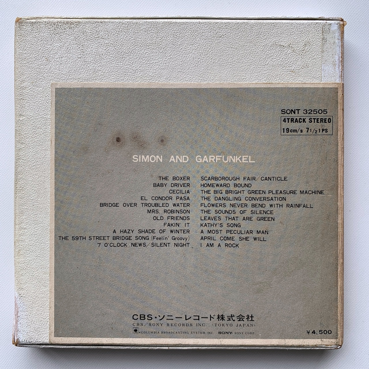 オープンリール/ SIMON AND GARFUNKEL / SIMON AND GARFUNKEL / 国内盤 7号 4トラック 19cm/s (7 1/2IPS) ライナー CBS SONY SONT-32505