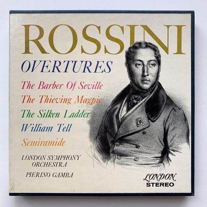 オープンリール/ ピエロ・ガンバ / ロッシーニ：序曲集 / US盤 7号 4トラック 19cm/s (7 1/2IPS) LONDON LCL80096