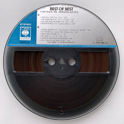 オープンリール/ ユージン・オーマンディ / BEST OF BEST グリーンスリーヴス / 国内盤 7号 4トラック 19cm/s (7 1/2IPS) ライナー CBS SONY STCT-1