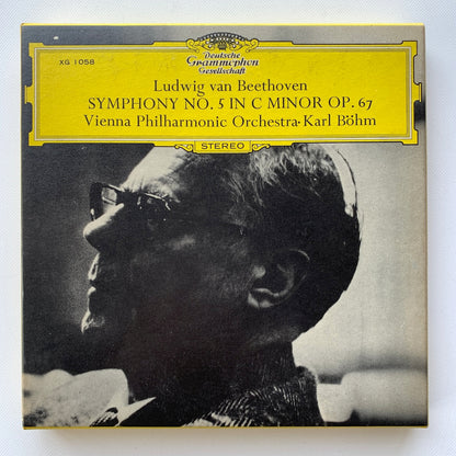 オープンリール/ カール・ベーム / ベートーヴェン：交響曲第5番「運命」 / 国内盤 7号 4トラック 19cm/s (7 1/2IPS) ライナー DGG XG-1058