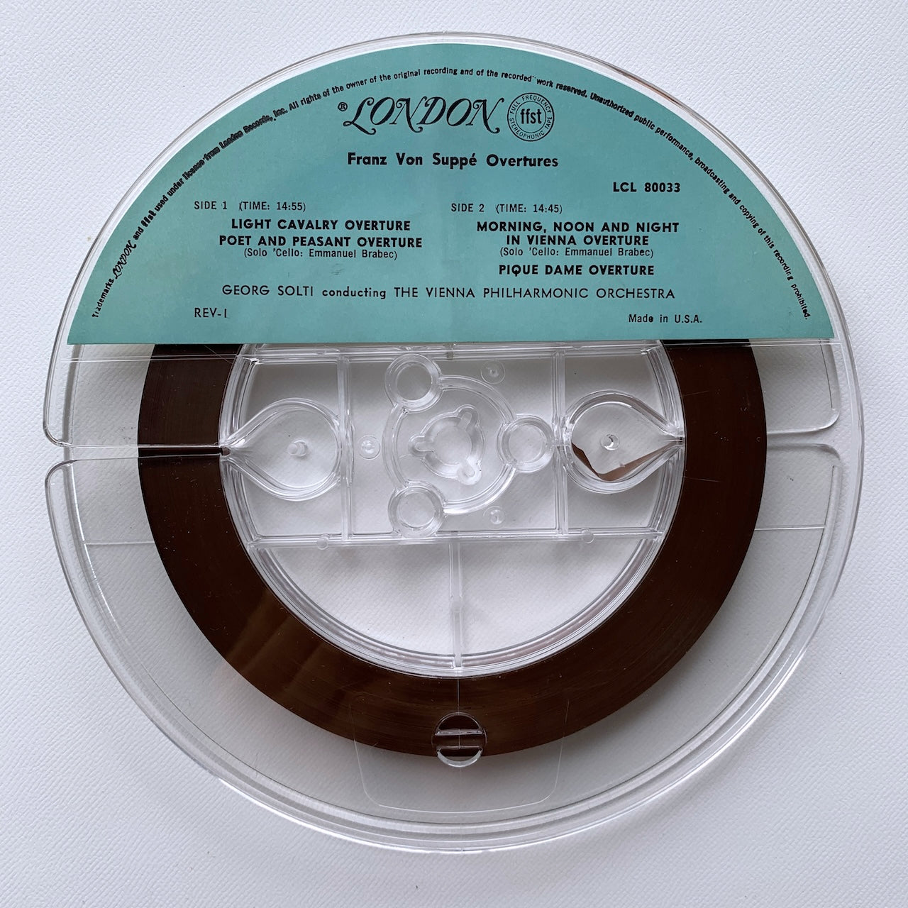 オープンリール/ ゲオルク・ショルティ / スッペ：序曲集 / US盤 7号 4トラック 19cm/s (7 1/2IPS) LONDON LCL80033