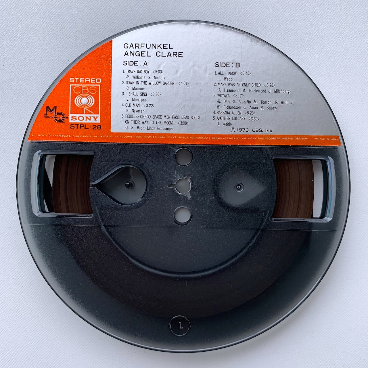 オープンリール/ ART GARFUNKEL / ANGEL CLARE / 国内盤 7号 4トラック 19cm/s (7 1/2IPS) ライナー CBS SONY STPL-28