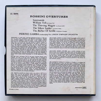 オープンリール/ ピエロ・ガンバ / ロッシーニ：序曲集 / US盤 7号 4トラック 19cm/s (7 1/2IPS) LONDON LCL80096