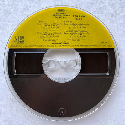 オープンリール/ フルニエ、ケンプ / ベートーヴェン：チェロソナタ 全集 / 国内盤 2本組 7号 4トラック 19cm/s (7 1/2IPS) ライナー DGG TXG-9003-4