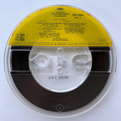 オープンリール/ フルニエ、ケンプ / ベートーヴェン：チェロソナタ 全集 / 国内盤 2本組 7号 4トラック 19cm/s (7 1/2IPS) ライナー DGG TXG-9003-4