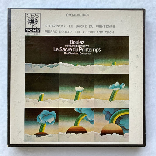 オープンリール/ ピエール・ブーレーズ / ストラヴィンスキー：春の祭典 / 国内盤 7号 4トラック 19cm/s (7 1/2IPS) ライナー CBS SONY SONT-12071