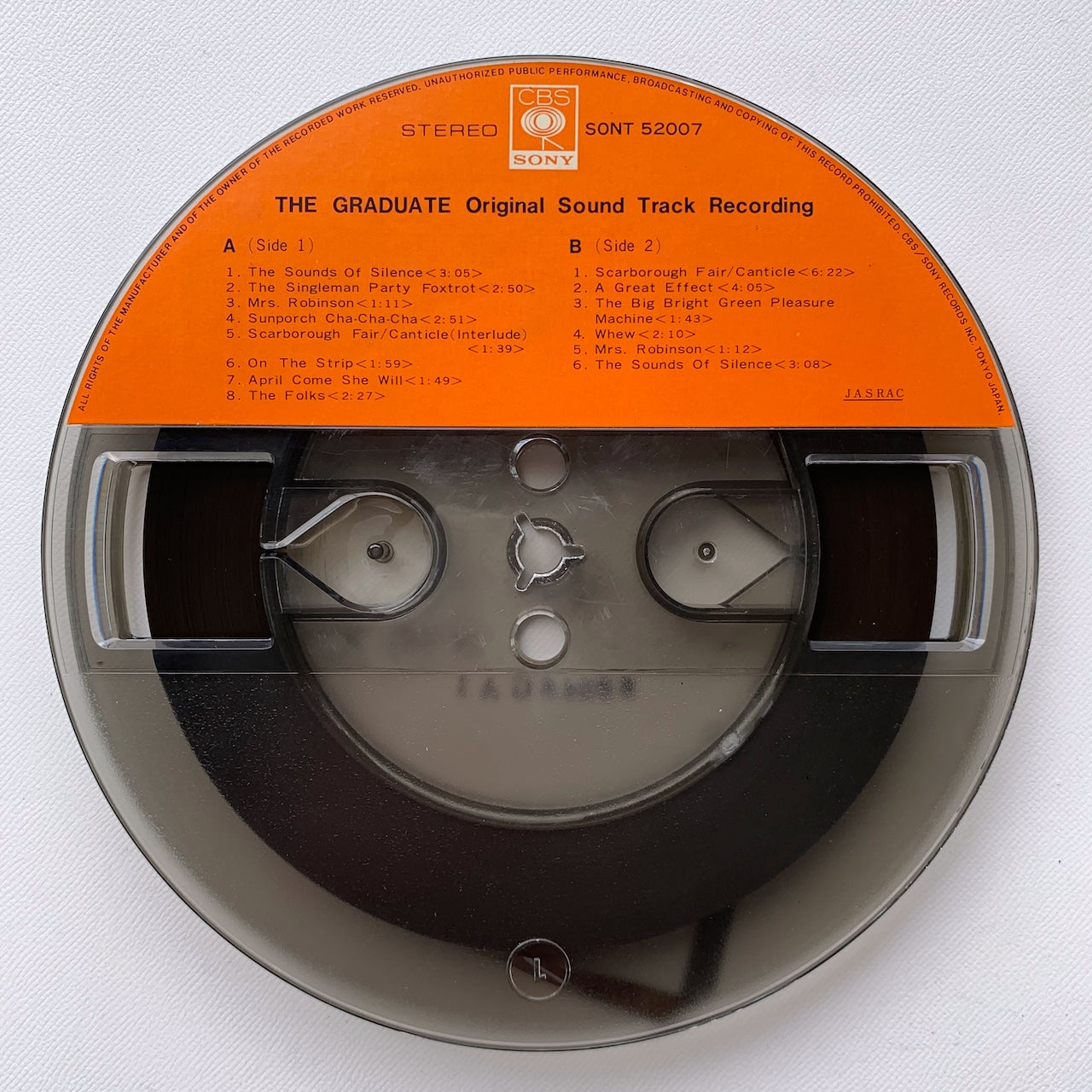 オープンリール/ SIMON AND GARFUNKEL / THE GRADUATE / 国内盤 7号 4トラック 19cm/s (7 1/2IPS) ライナー CBS SONY SONT-52007