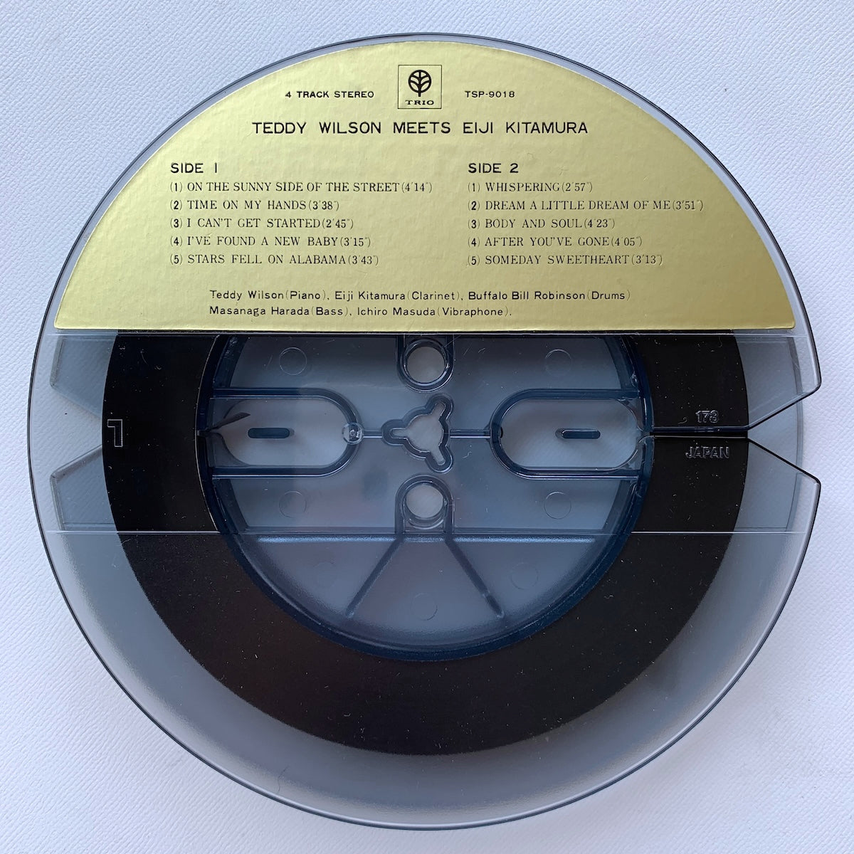 オープンリール/ TEDDY WILSON、北村英治 / TEDDY WILSON MEETS EIJI KITAMURA / 国内盤 7号 4トラック 19cm/s (7 1/2IPS) 帯・ライナー TRIO TSP-9018