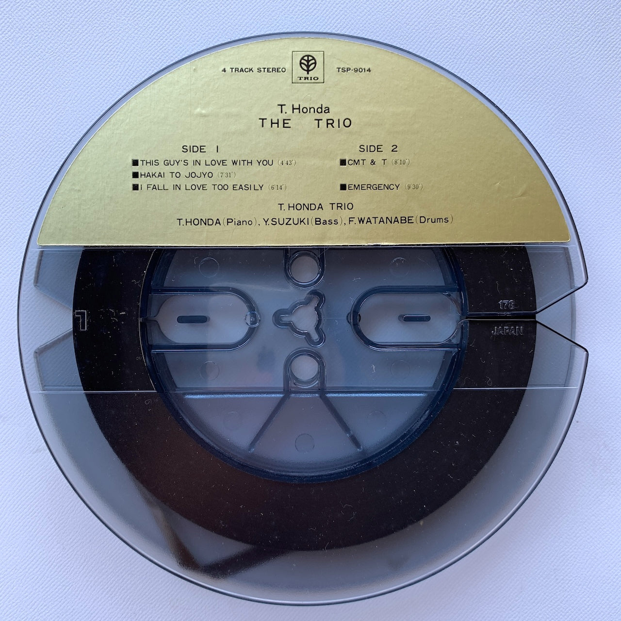 オープンリール/ 本田竹曠 / THE TRIO / 国内盤 7号 4トラック 19cm/s (7 1/2IPS) 帯・ライナー TRIO TSP-9014