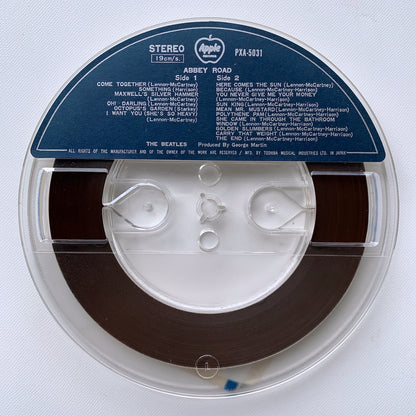 オープンリール/ THE BEATLES / ABBEY ROAD / 国内盤 7号 4トラック 19cm/s (7 1/2IPS) ライナー APPLE PXA-5031