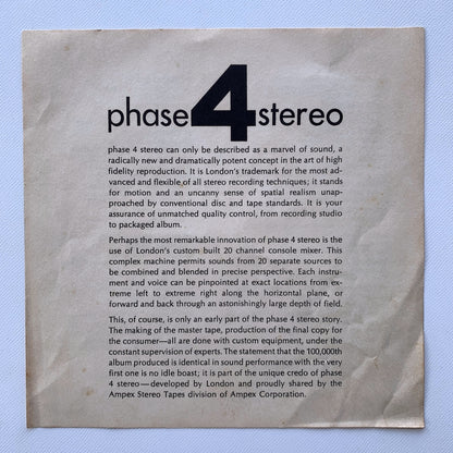 オープンリール/ V.A. / PHASE 4 STEREO POPULAR MUSIC SAMPLER / US盤 7号 4トラック 19cm/s (7 1/2IPS) インサート LONDON LPL66003